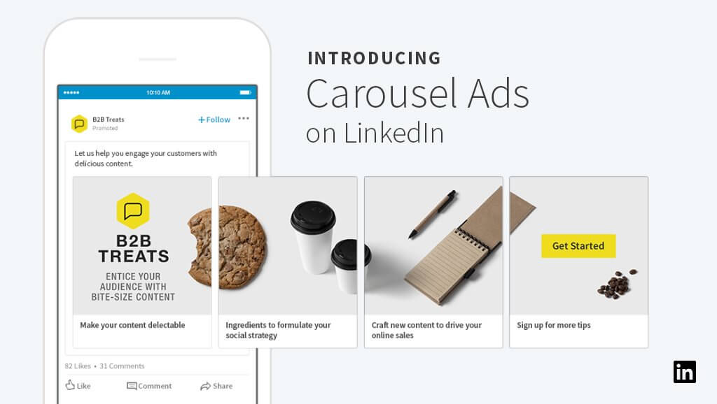 b2b linkedin carousel ads