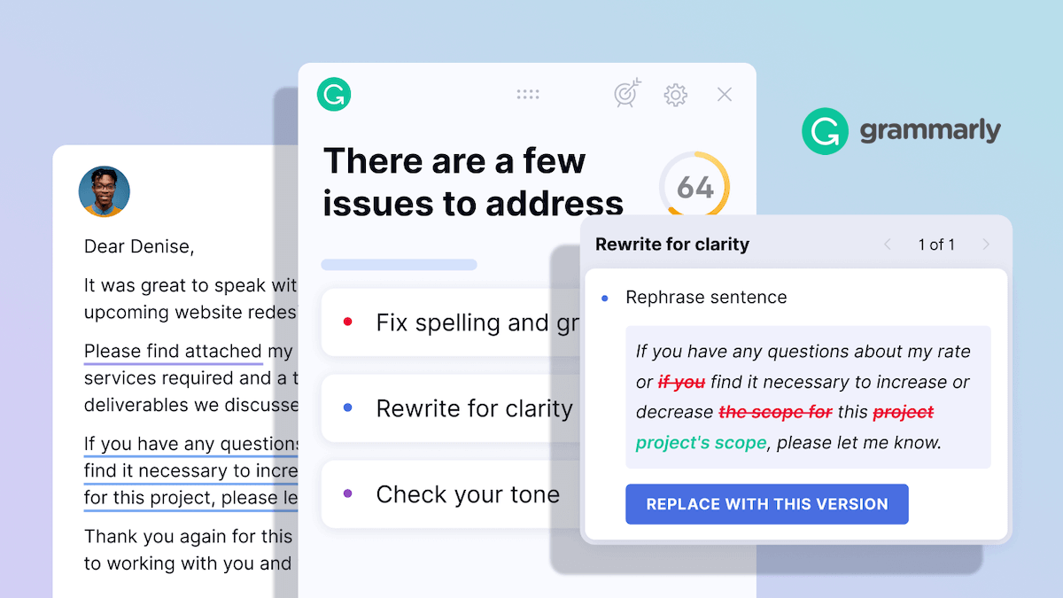 Grammarly allows you to check spelling errors on your affiliate offer copy and landing pages