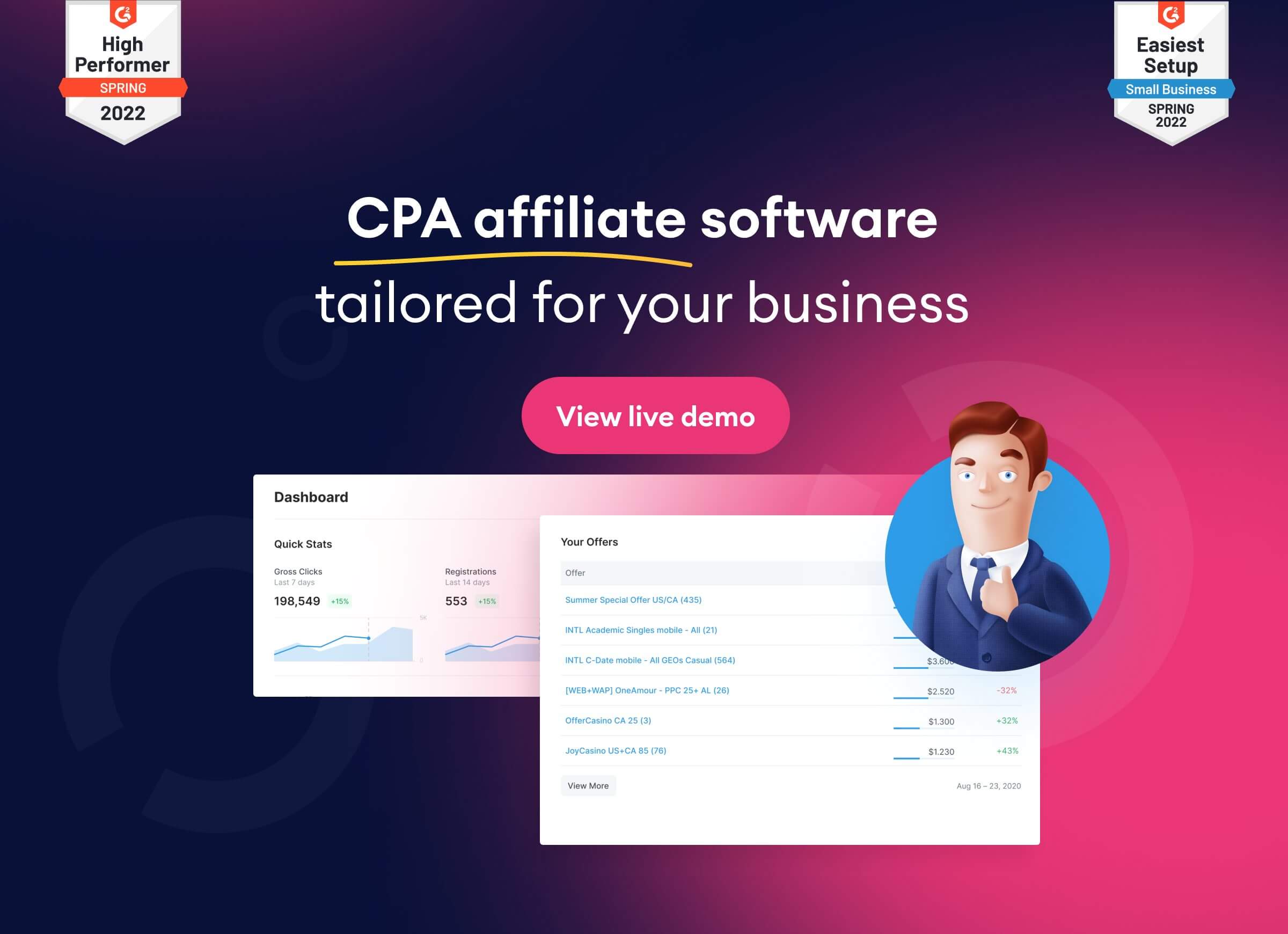 CPA affiliate tracking and management software - Scaleo