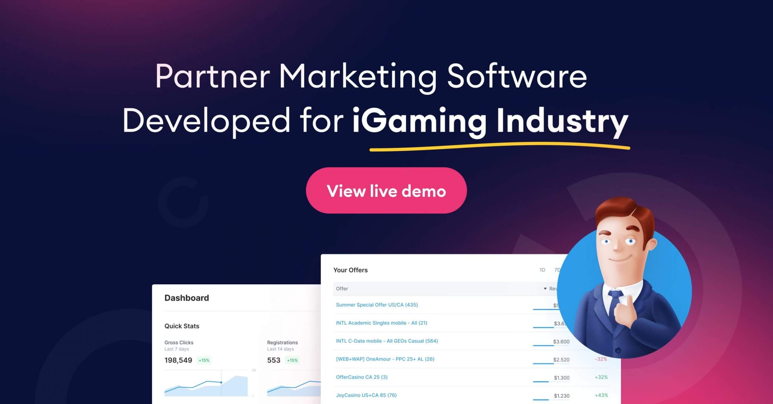 partner marketing software for igaming industry