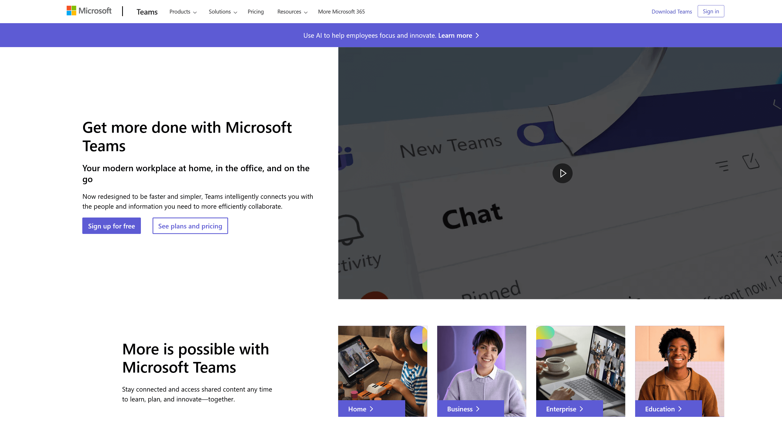 Microsoft Teams is a chat-based B2B workspace that integrates with Office 365
