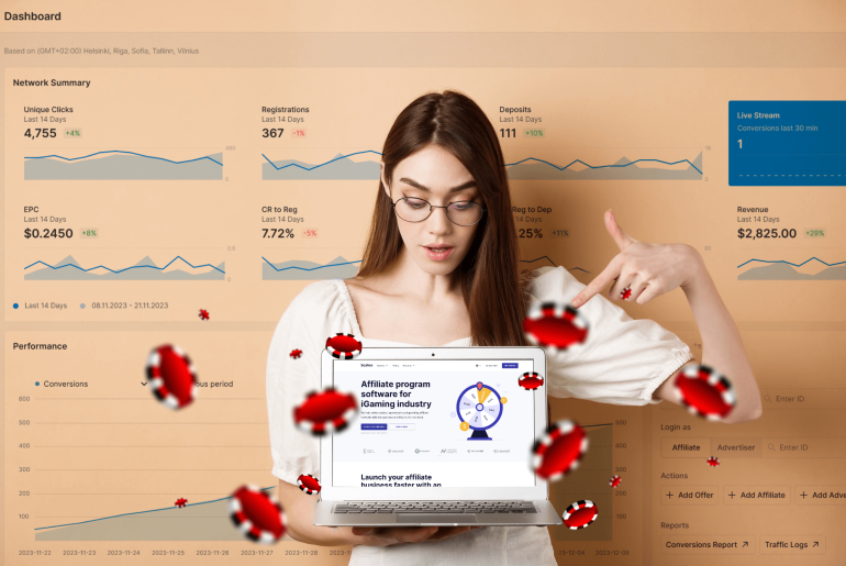igaming affiliate software scaleo landing page screenshot Scaleo