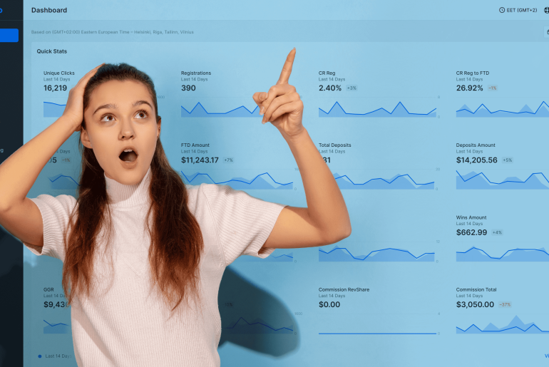 Scaleo gambling affiliate software dashboard