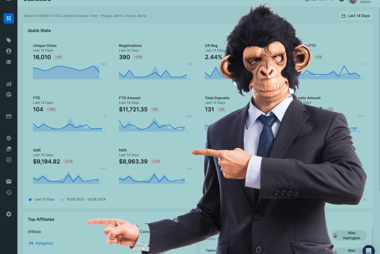 scaleo dashboard interface with business monkey