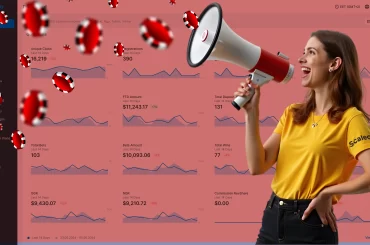 woman marketing scaleo campaign casino chips