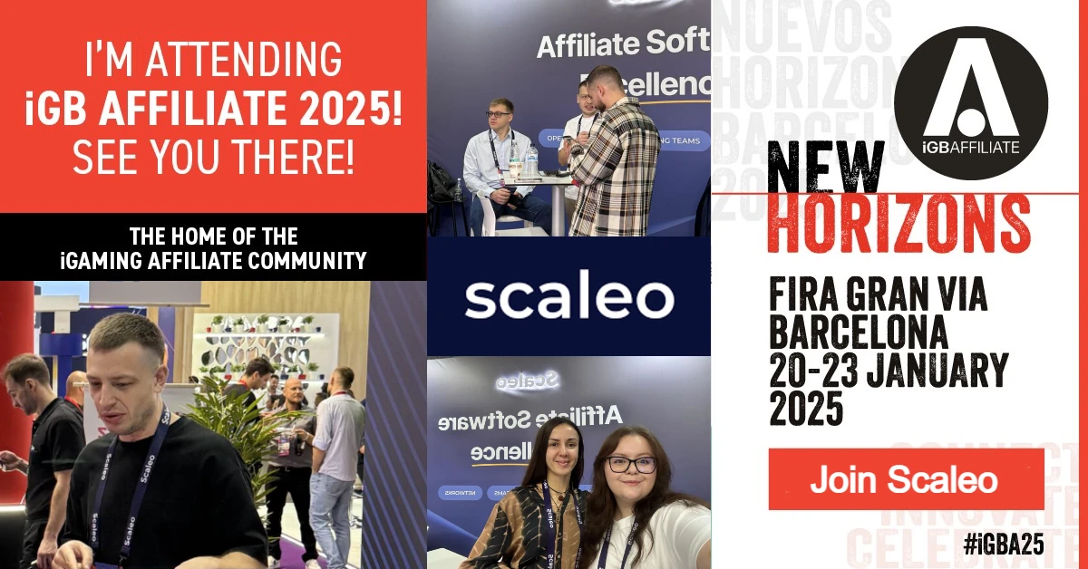 Meet Scaleo at the iGB Affiliate Conference in Barcelona – Booth H72 🎉 - Meet Scaleo at the iGB Affiliate Conference in Barcelona – Booth H72 🎉 -