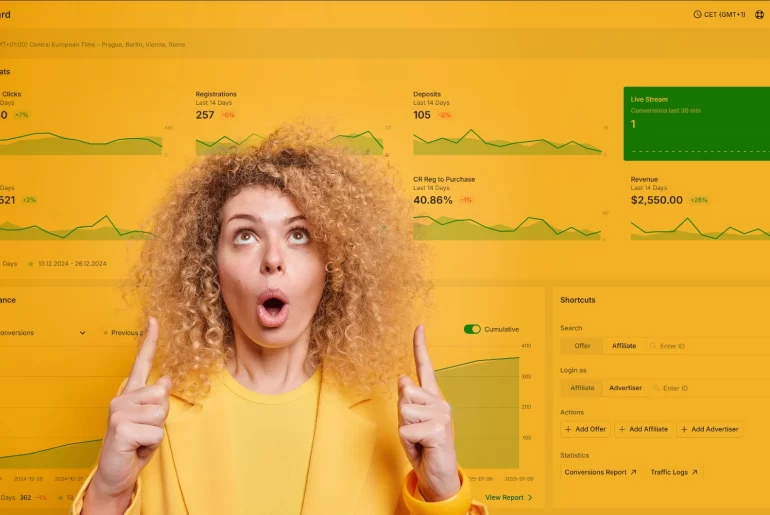 scaleo igaming affiliate software dashboard