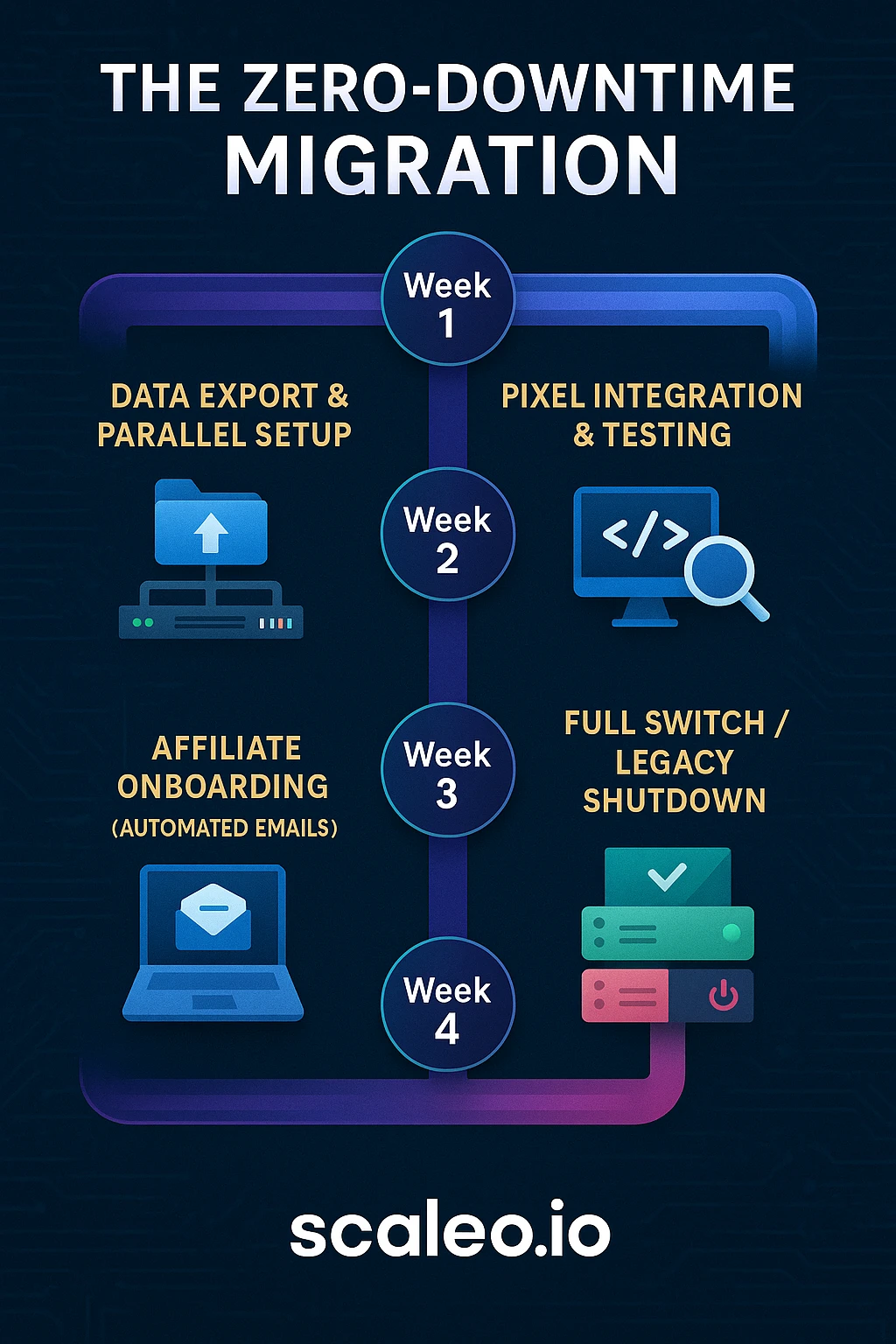 Migrating from Affise to Scaleo: Data Import Guide for Casino Operators - zero downtime migration roadmap