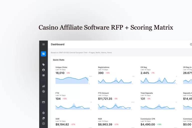 Casino Affiliate Software RFP + Scoring Matrix